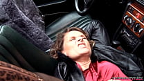 Horny dude fuck fully clothed whore public, cuming in her mouth